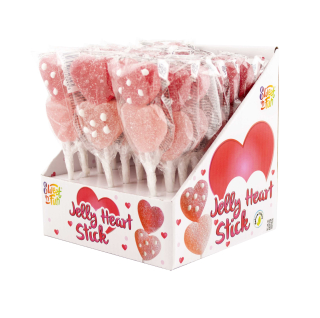Jelly hearts stick želé lízanka 30