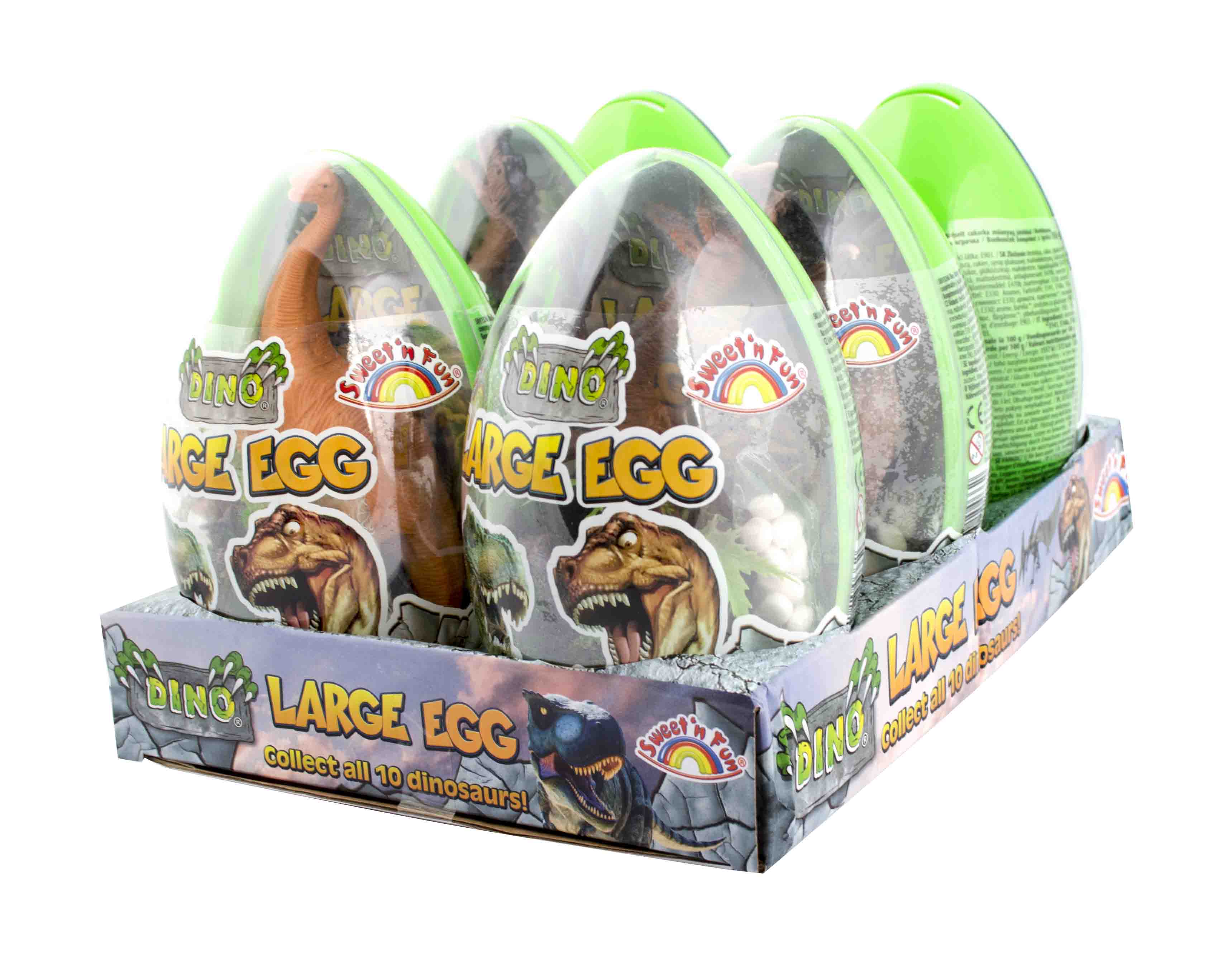 Dino Large Egg s cukríkmi 10g 