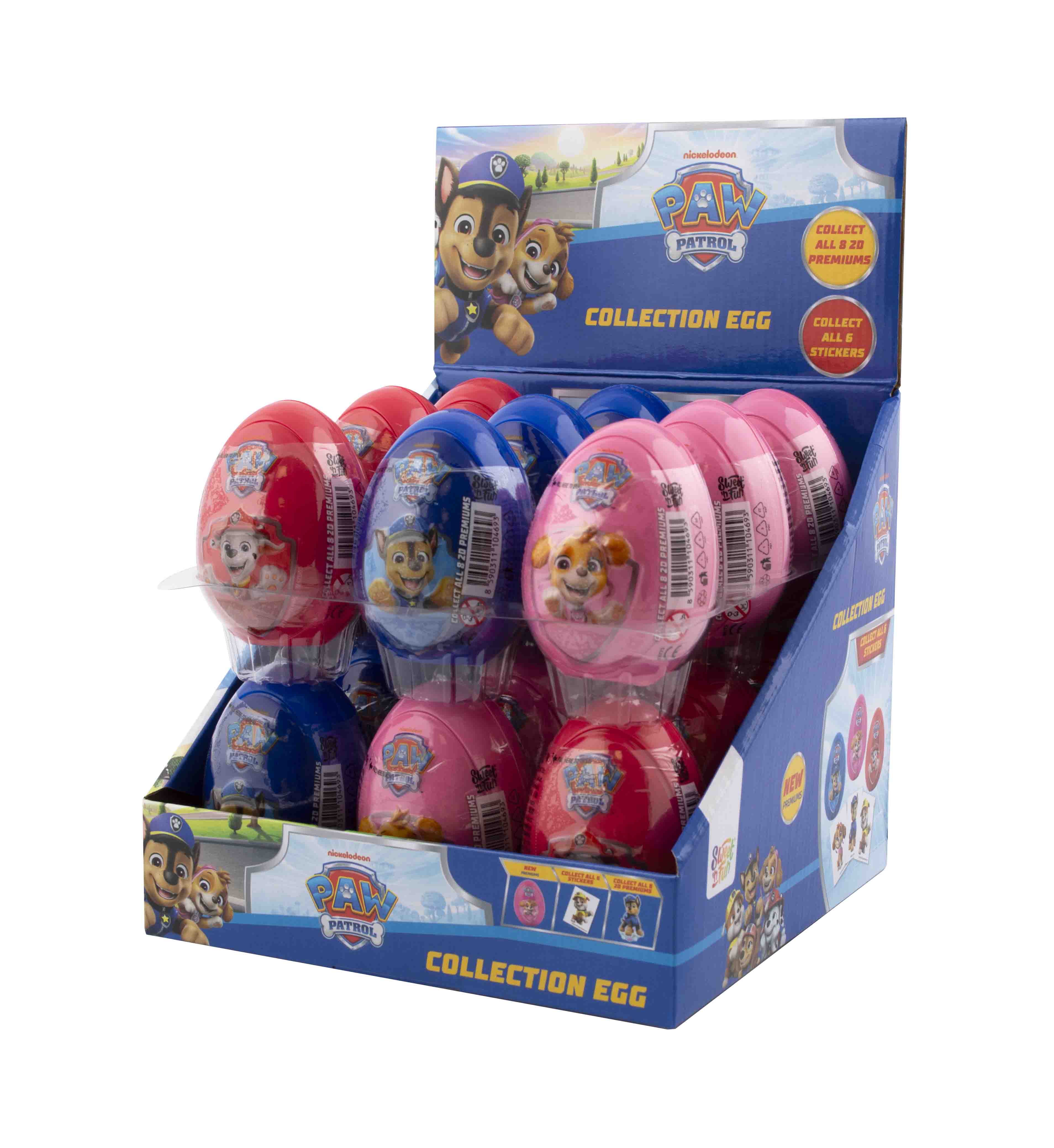 Paw Patrol Eggs s cukríkmi - 18 ks  