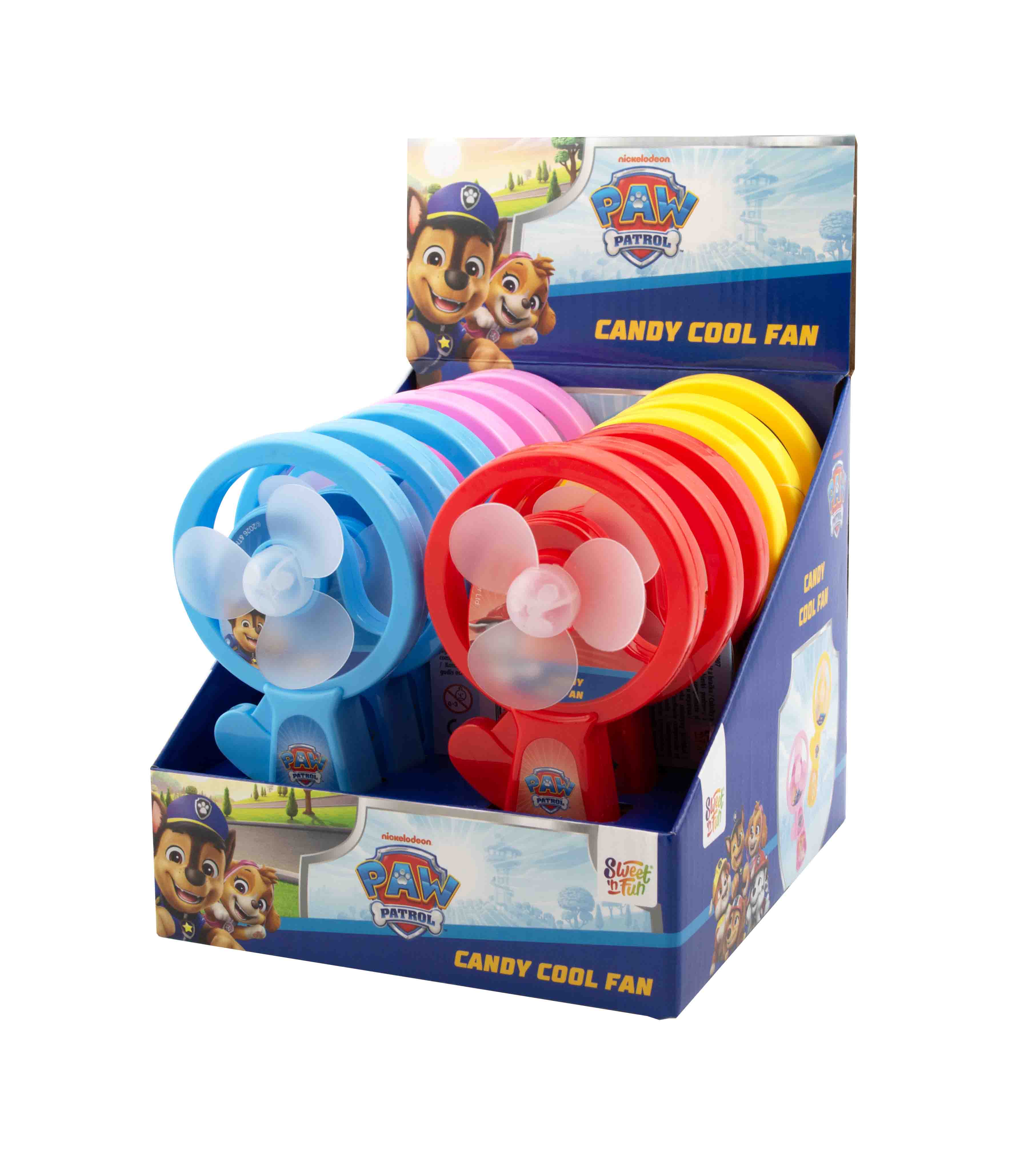 Paw patrol cool hand fan s cukríkmi - 12 ks