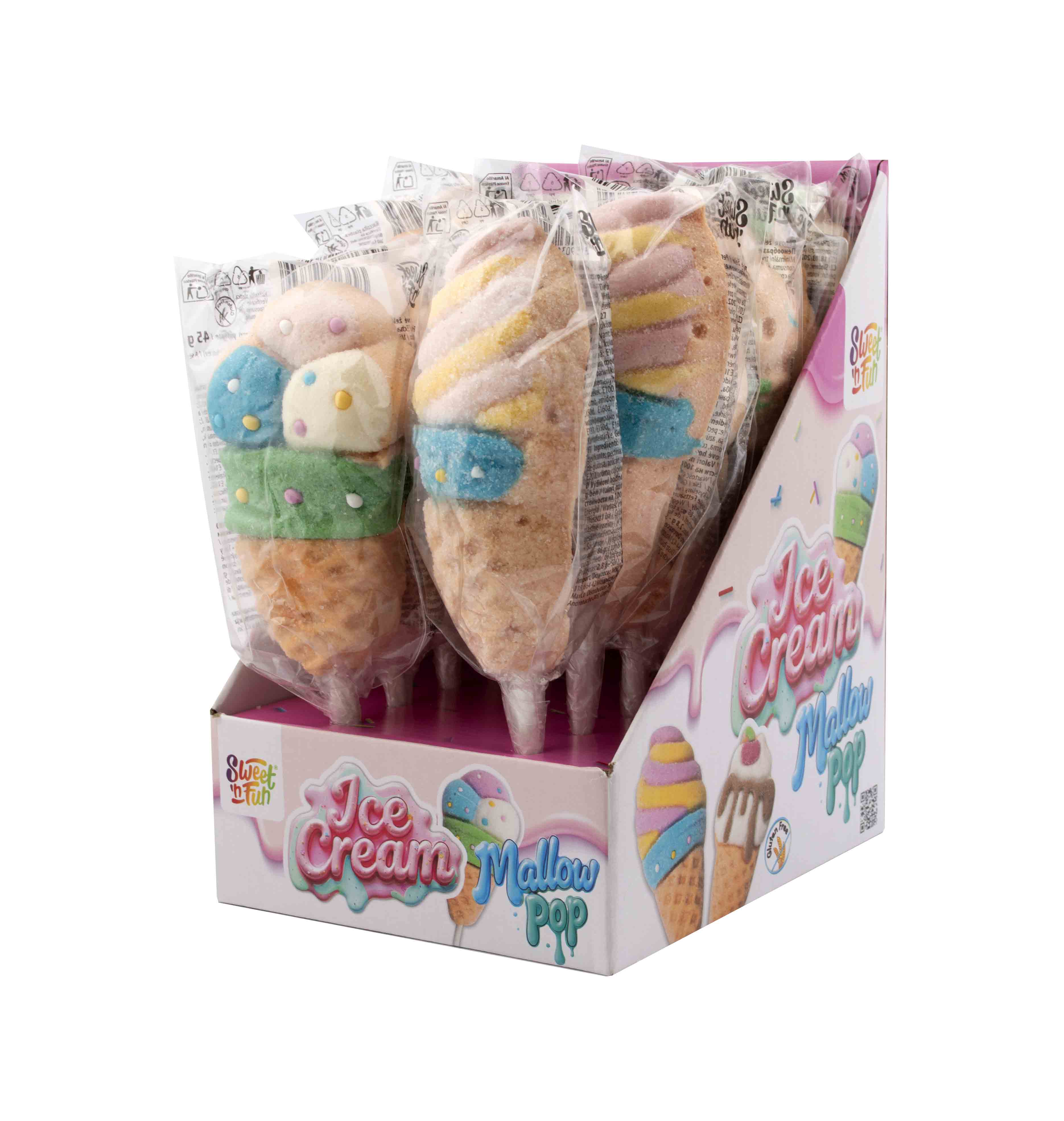 Ice Cream marshmallow lízanka - 12 ks