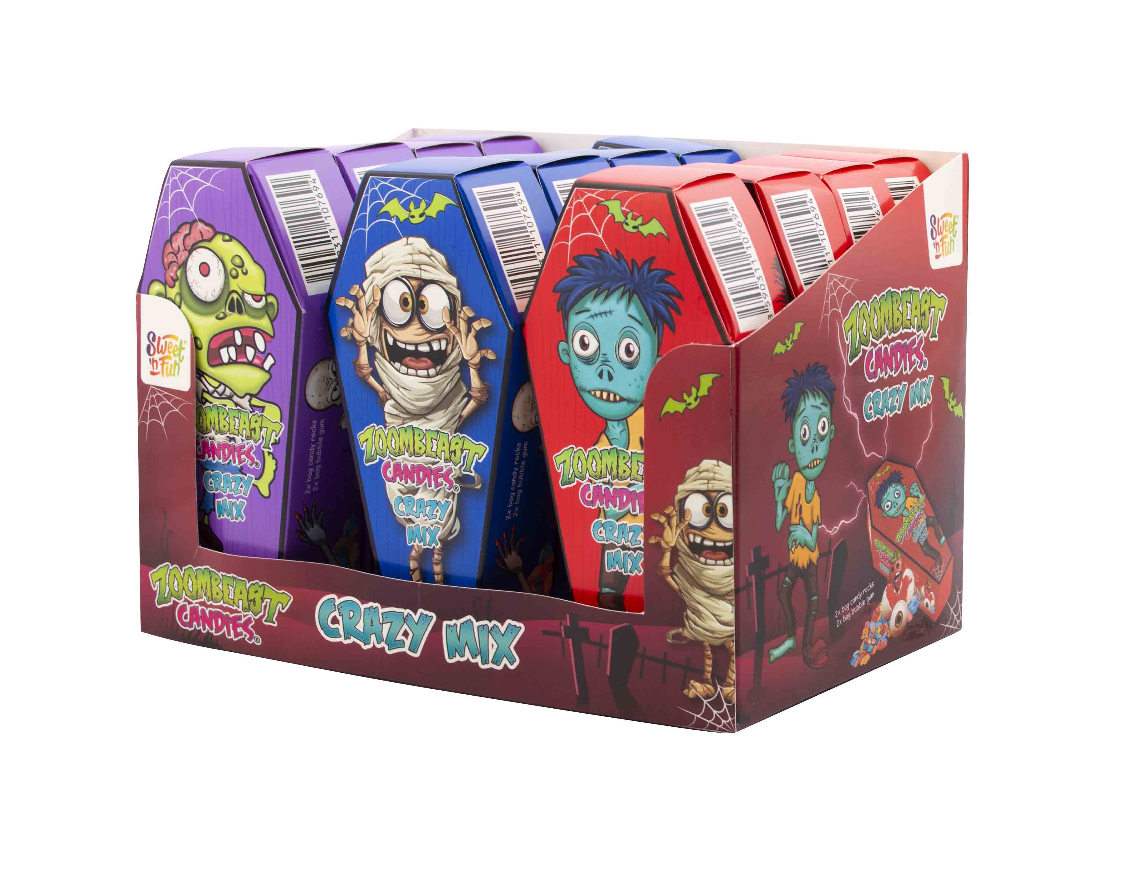 Zoombeast crazy coffin candies mix - 12 ks