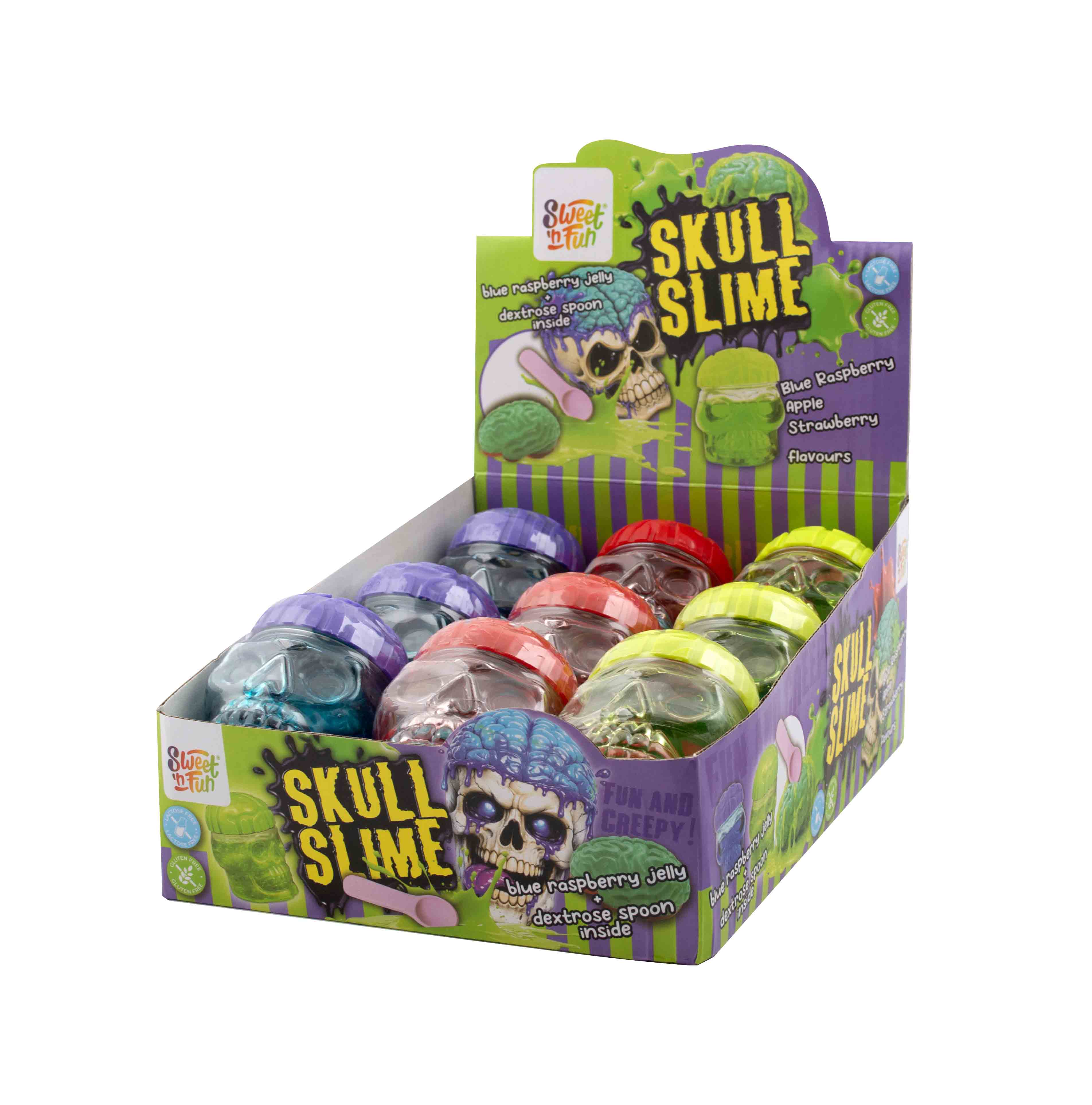 Skull Slime3v1 želé, sliz, cukrík- 9ks