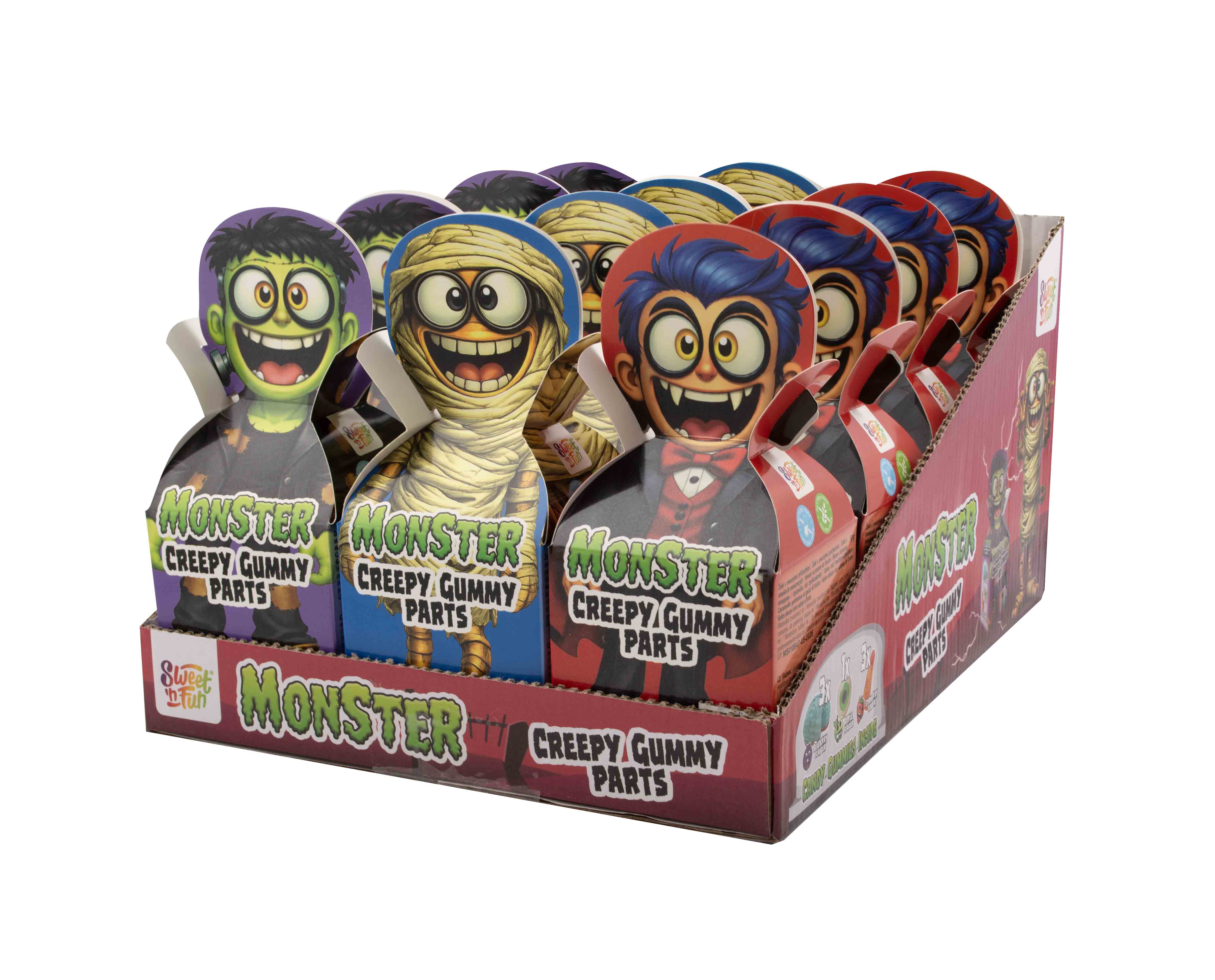 Monster Creepy Gummy Parts - 12ks