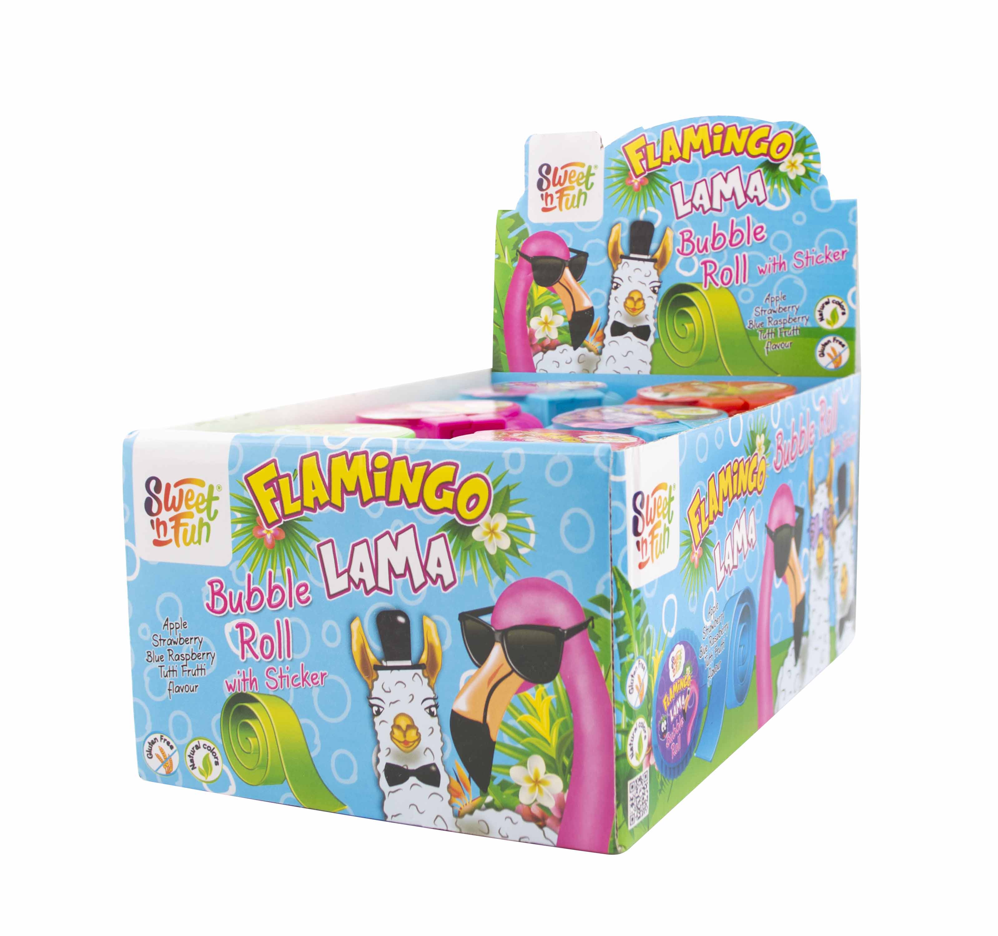 Flamingo Lama Bubble Rolls žuvačka - 24 ks
