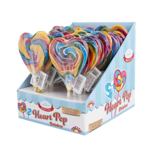 Heart Pop dúhová lízanka 80g